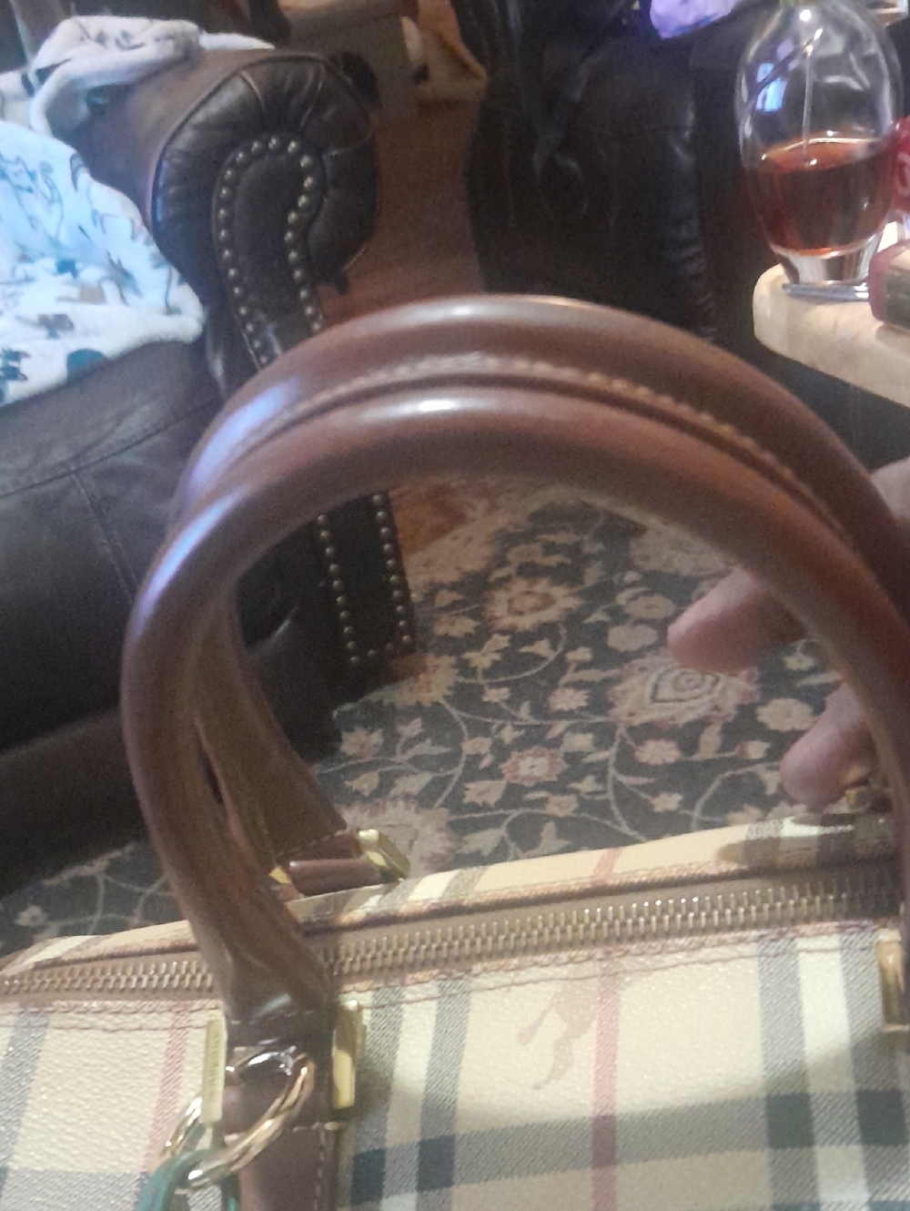 Authentic Burberry Plaid Boston Handbag - Picture 3 of 10